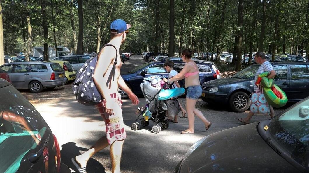 Parkeerdrukte 't Gasselterveld Foto: Harry Tielman