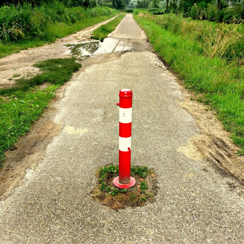 slechte fietspad
