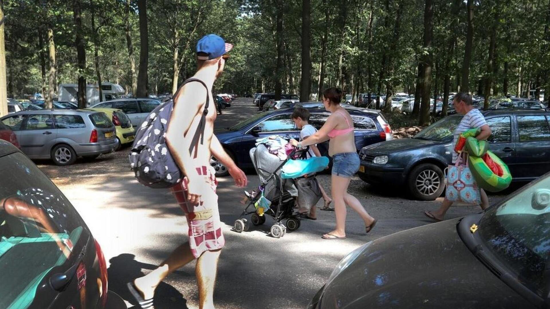 Parkeerdrukte 't Gasselterveld Foto: Harry Tielman 